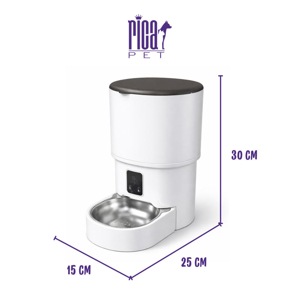 Comedouro Automático Ração Gatos E Cães Elétrico Inteligente – Ricapet