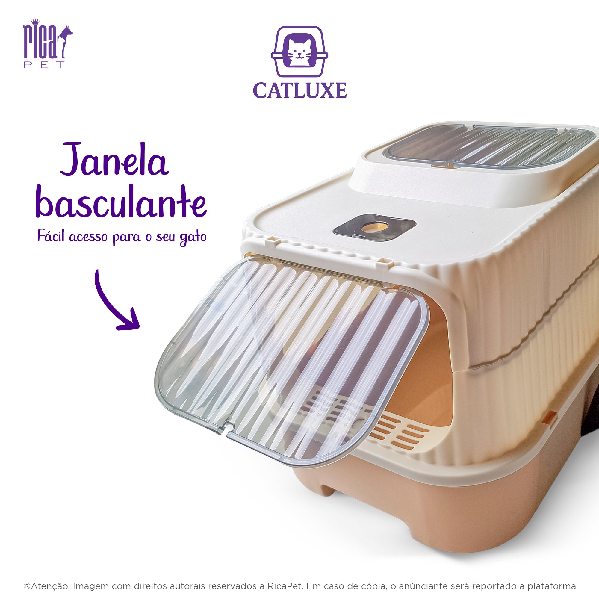 Banheiro + Tapete Higiênico Caixa De Areia Sanitário Fechado