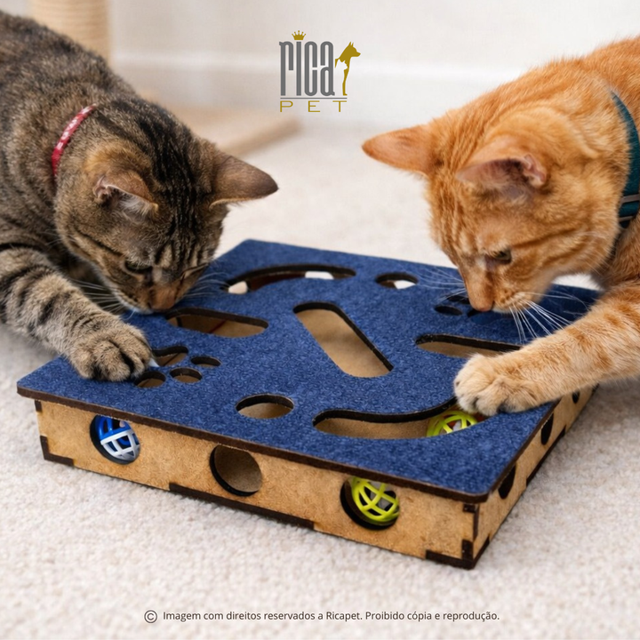 Brinquedo Gatos Interativo Arranhdor Bolinha Guizo Para Gato