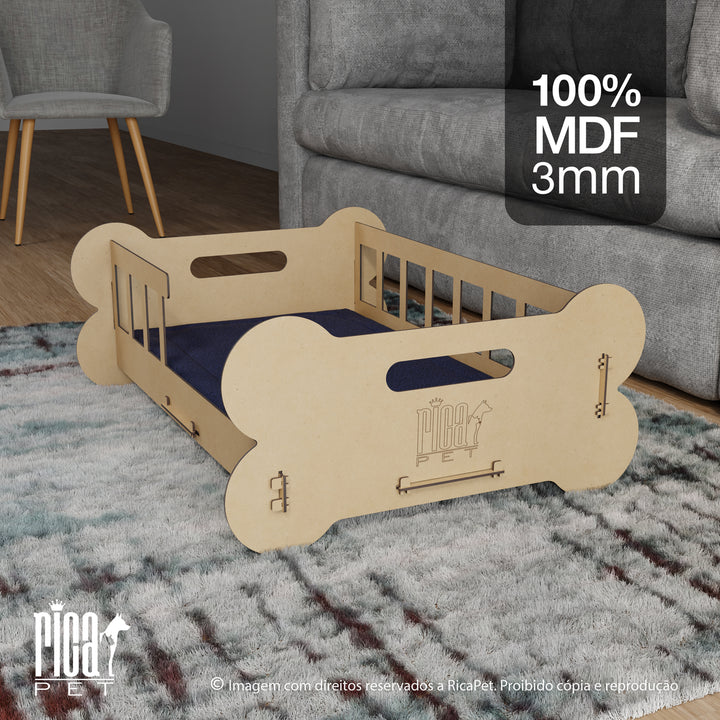 Caminha de Luxo com Colchão para Pets Modelo 5 - Ricapet™
