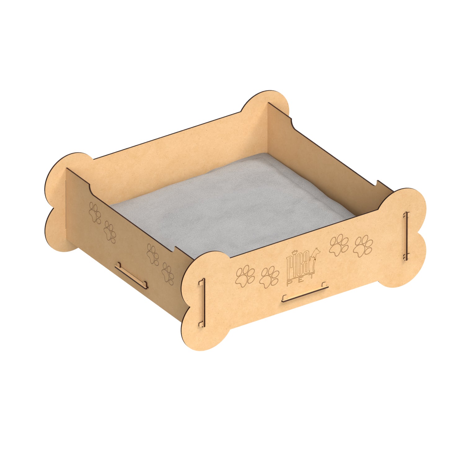 cama de madeira pet