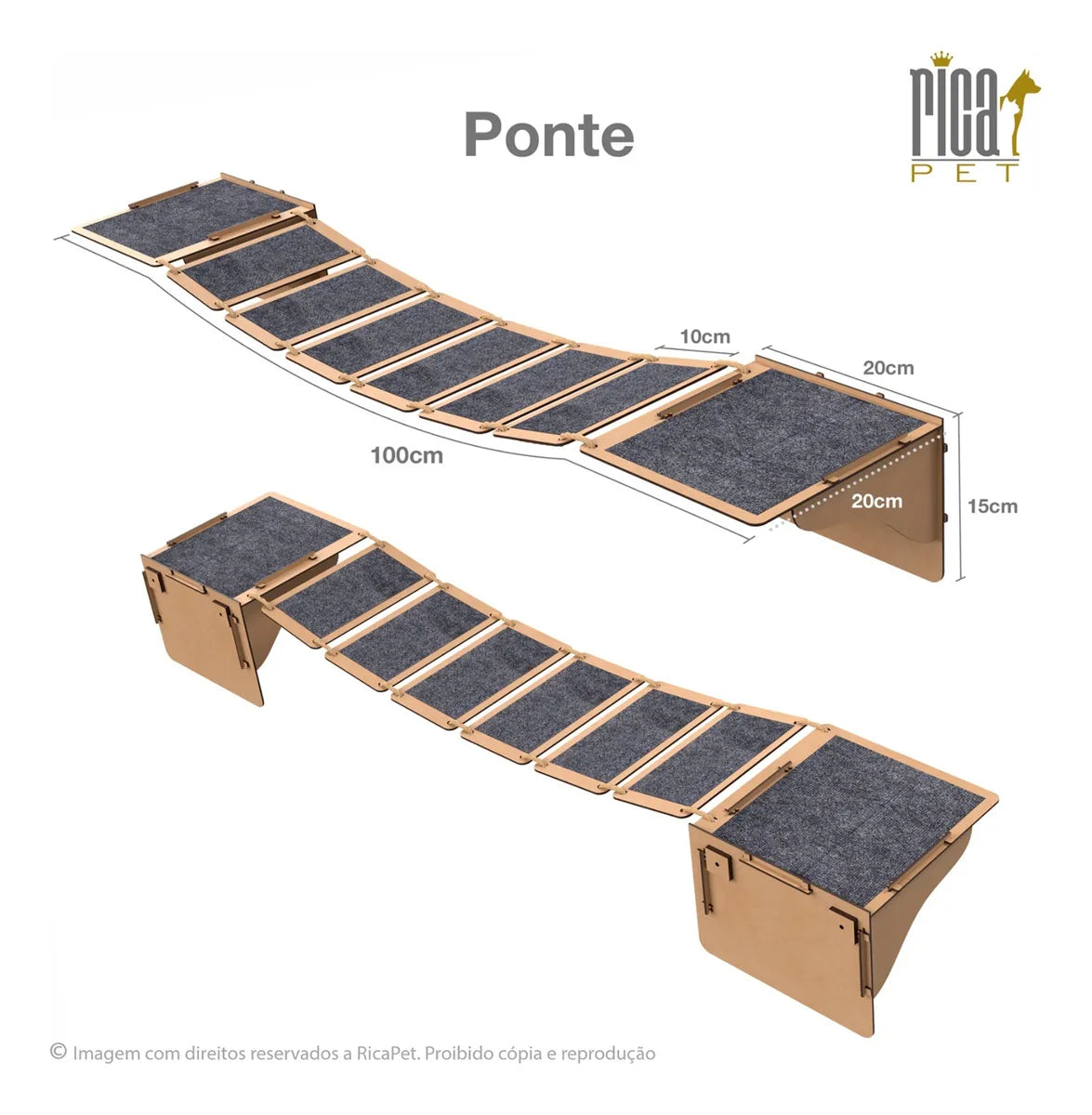 Kit Gato Playground Casa Ponte Escada Completo Brinquedo