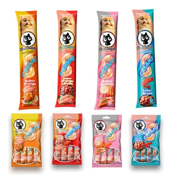 Sache Petisco Gato Chuchups Churu 4 Unidades Sabor Atum