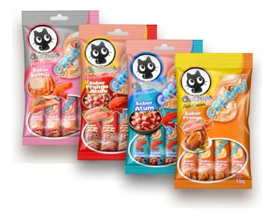 Sache Petisco Gato Chuchups Churu 4 Unidades Sabor Atum