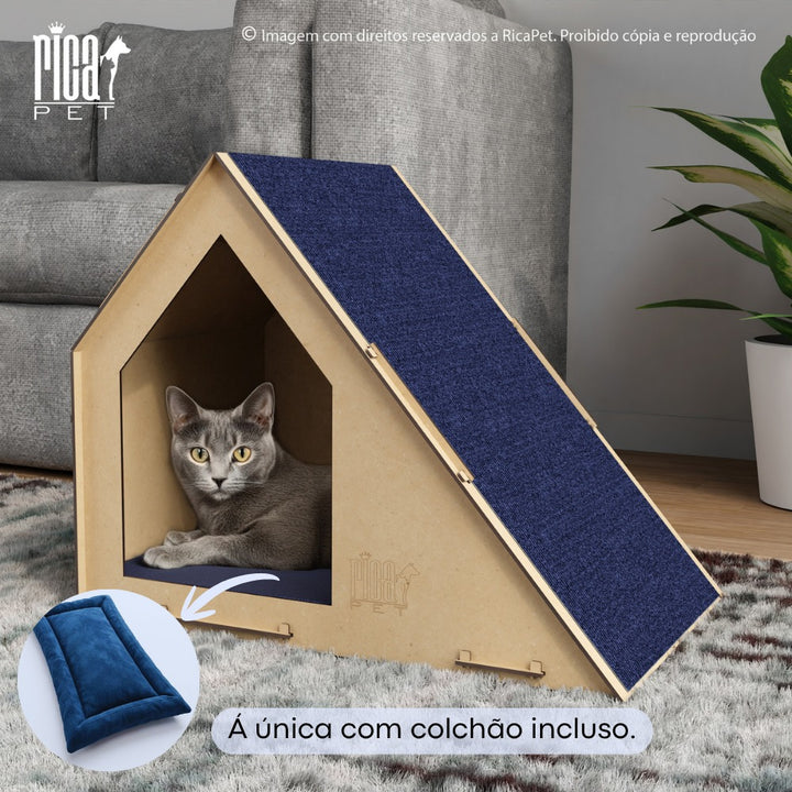 Casa de Conforto Luxo para Gatos com Arranhador Modelo 7 - Ricapet™