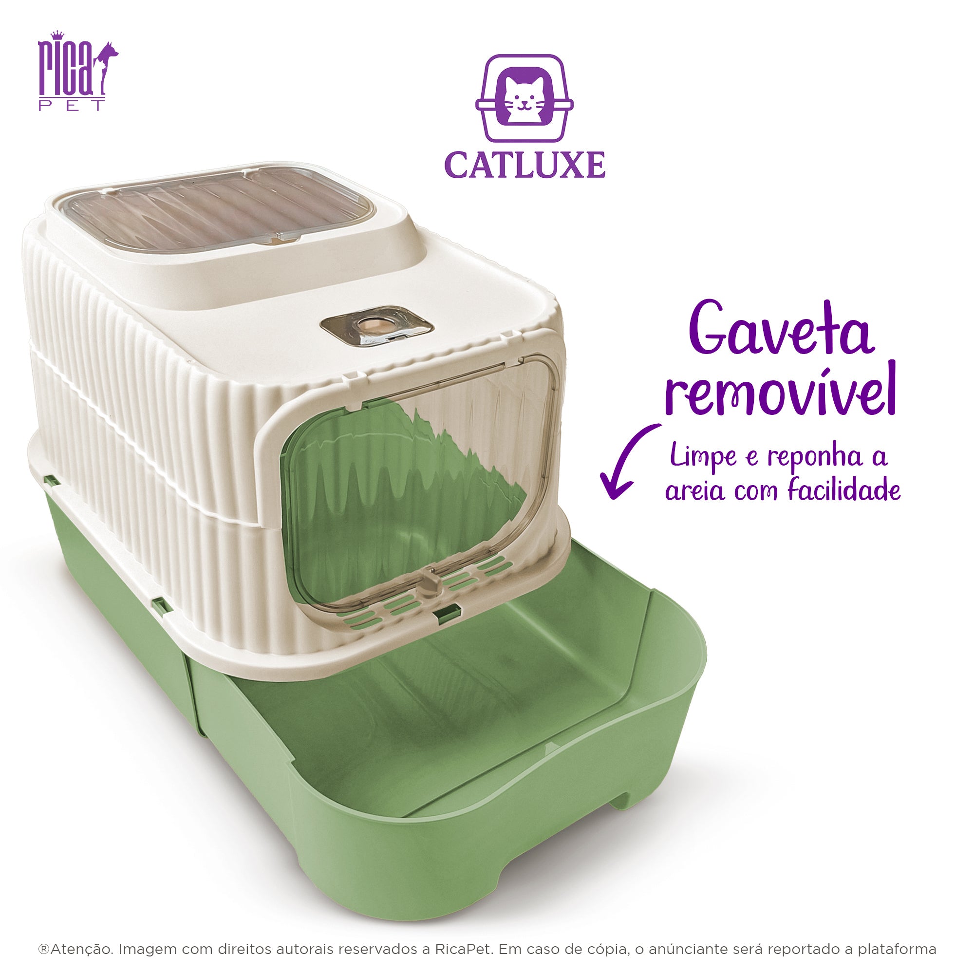 Banheiro + Tapete Higiênico Caixa De Areia Sanitário Fechado